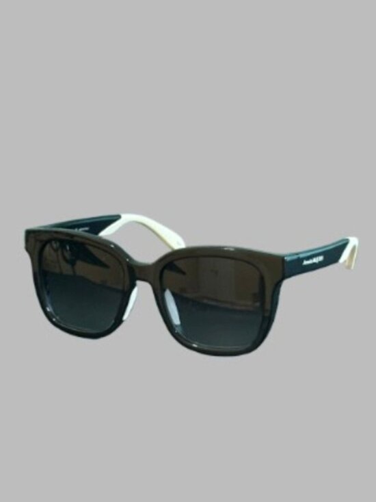 ALEXANDER MCQUEEN AM0295SK 55mm Sunglasses Black White main image 9